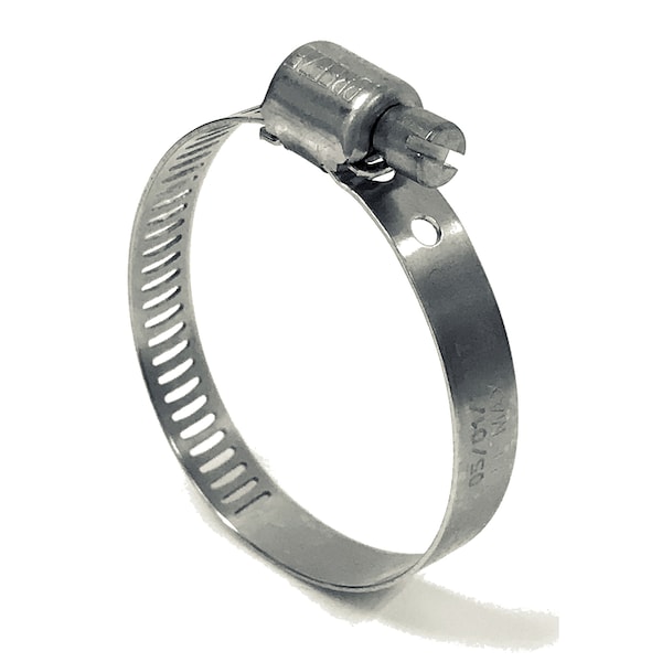 Breeze Hose Clamp NAS1922 1/4" 300 SS Round Screw w/Hole 0.98" - 1.77", PK10 NAS1922-0150-1H - main